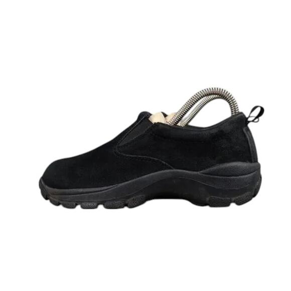 Lands End Shoes Womens 5 Slip On Moc Clog Black Leather Comfort Casual Active - Picture 3 of 12